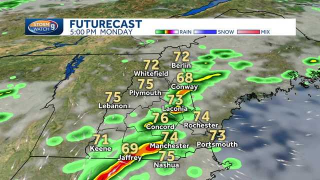 New Hampshire forecast: Scattered rain showers Monday - Vimarsana News