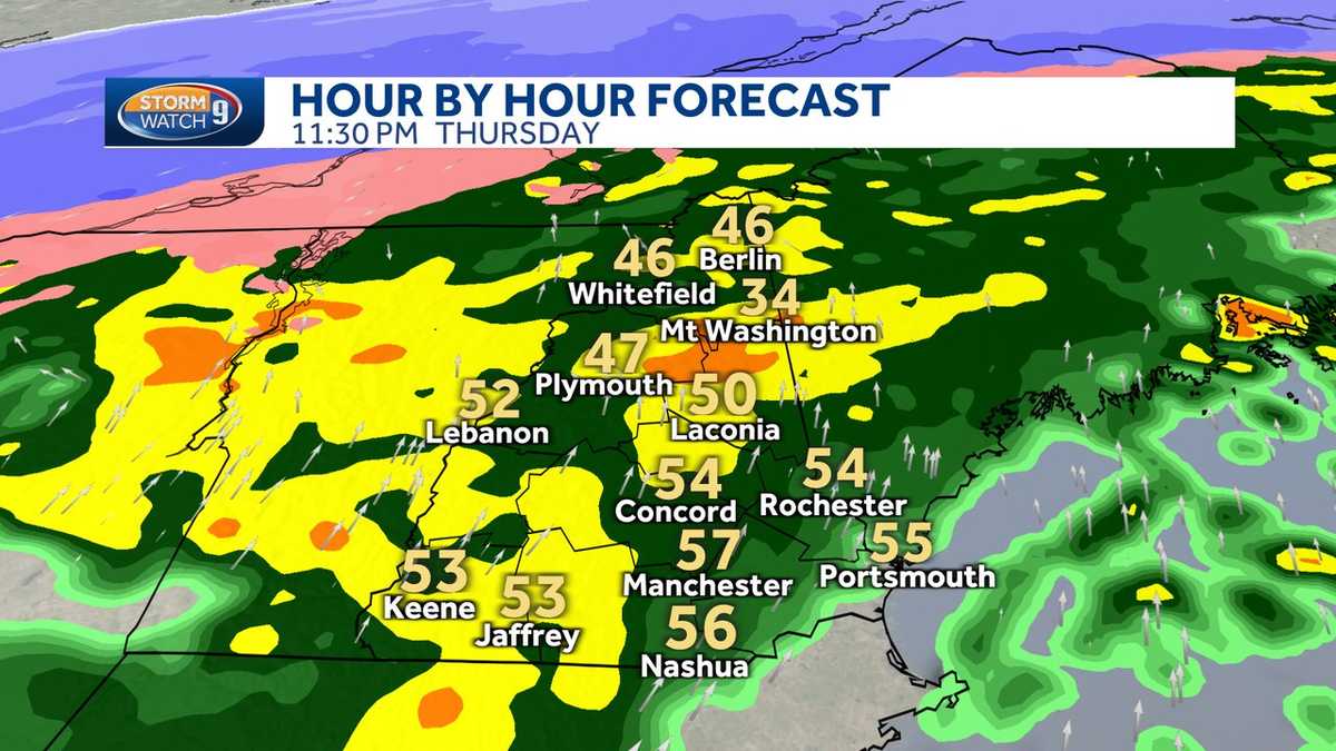 NH forecast: Record highs before heavy rain, high winds hit state