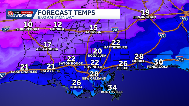 monday morning low temperatures﻿