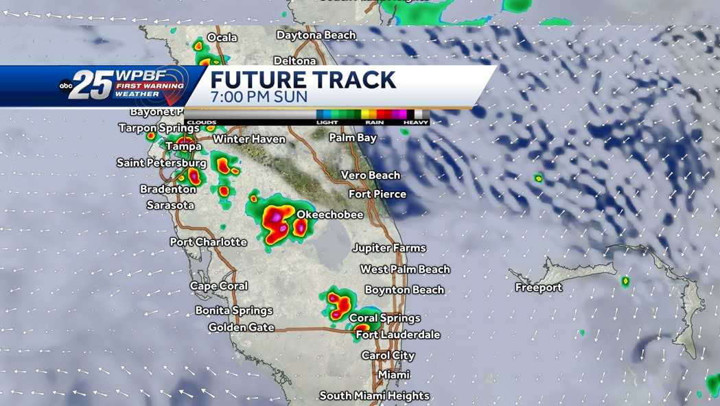 Scattered rain and thunderstorms this weekend across South Florida