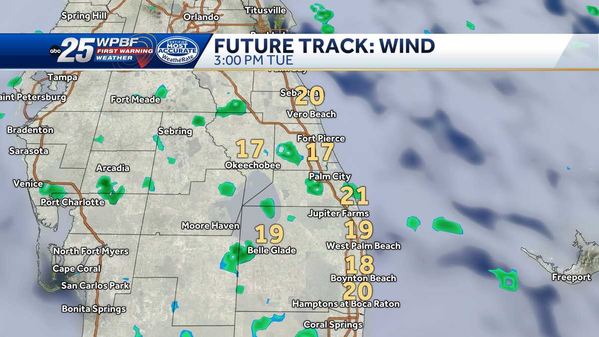 Warm and breezy for South Florida