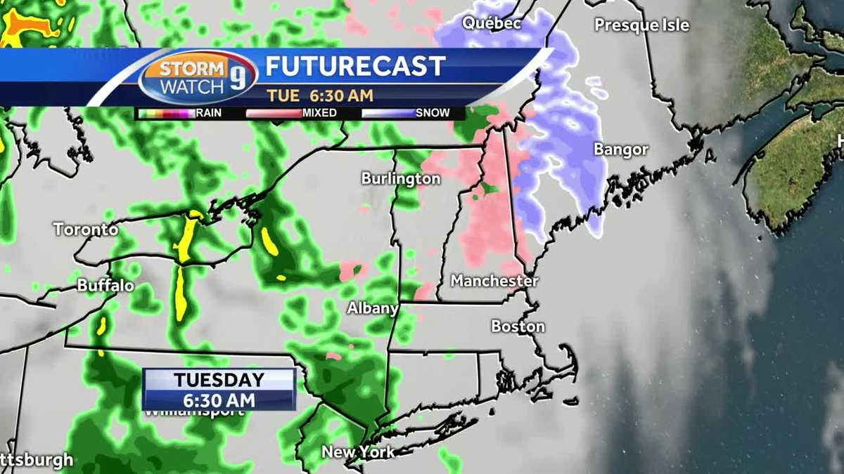 Light snow or wintry mix could make some roads slick Tuesday morning
