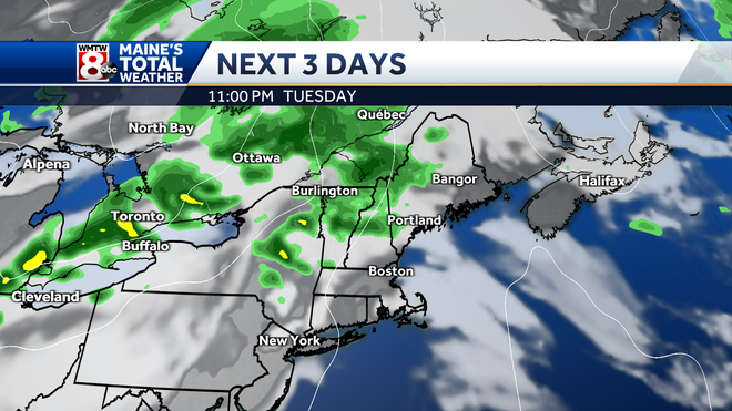 The Week Ahead: Showers & storms south overnight, cooler to start the week