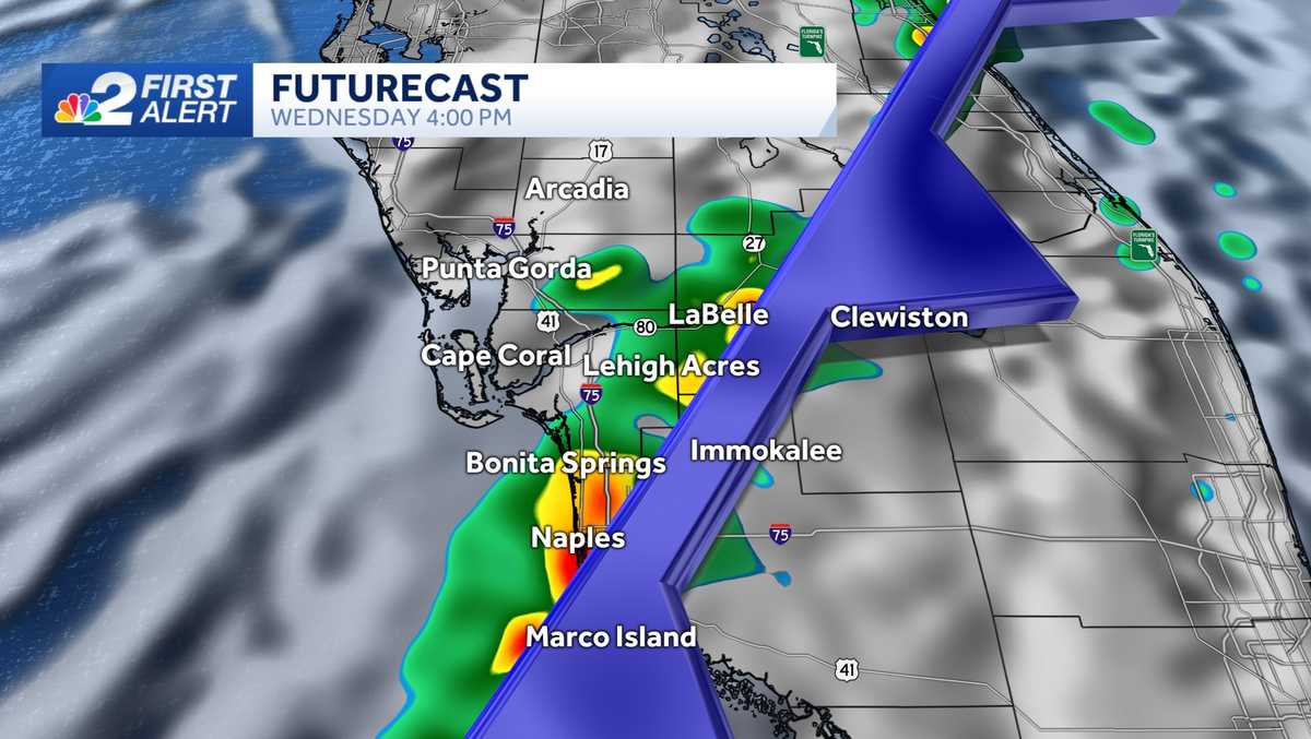 Cold front arrives Wednesday on the Gulf Coast