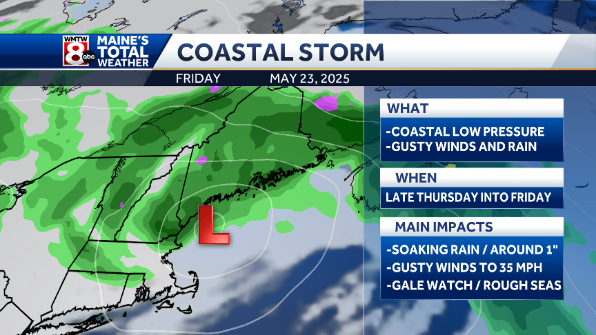 Spring storm to bring wet, windy conditions to Maine on Friday