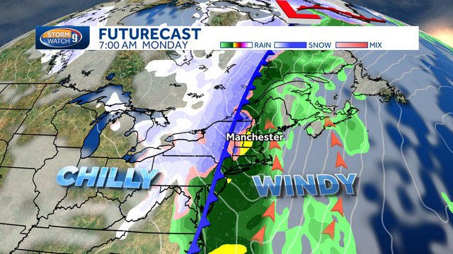 NH weather forecast: Heavy rain, very strong winds likely early Monday - Vimarsana News