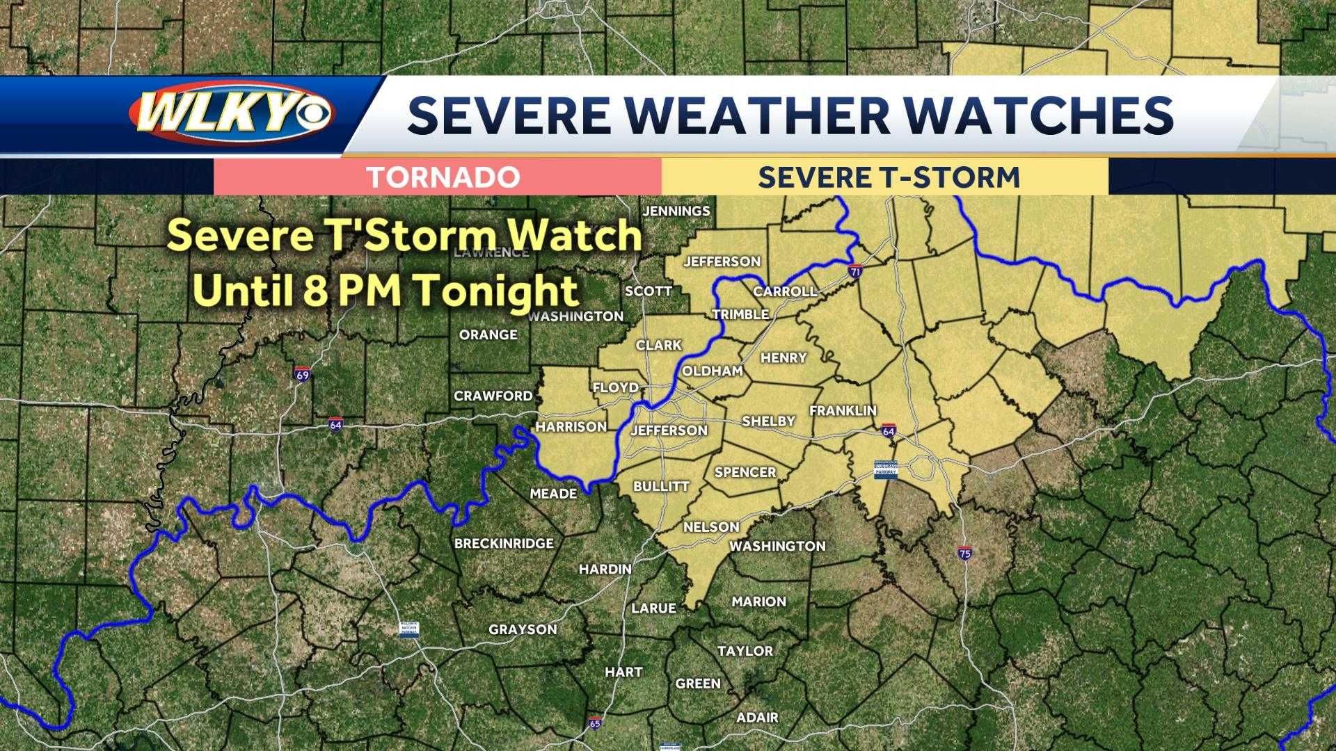 Severe Thunderstorm Watch In Effect For Some KY, IN Counties