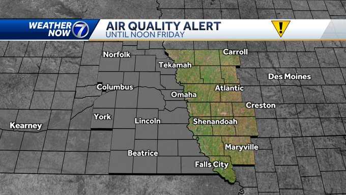 Nebraska air quality alert due to smoke from Canadian wildfires