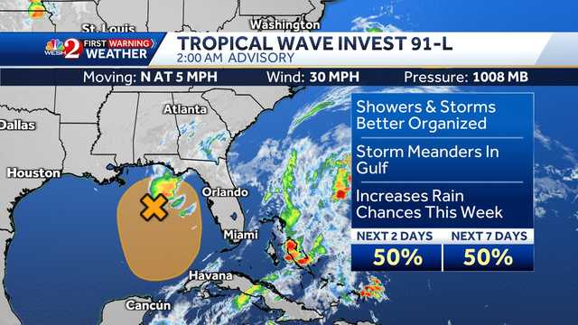 Models: NHC upgrades chances of development for tropical system - Vimarsana News