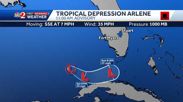 NHC: Tropical Storm Arlene expected to weaken - Vimarsana News