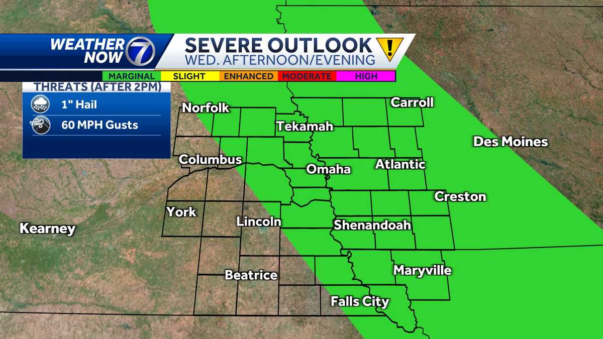 Omaha forecast: Spotty storms could produce hail, strong winds