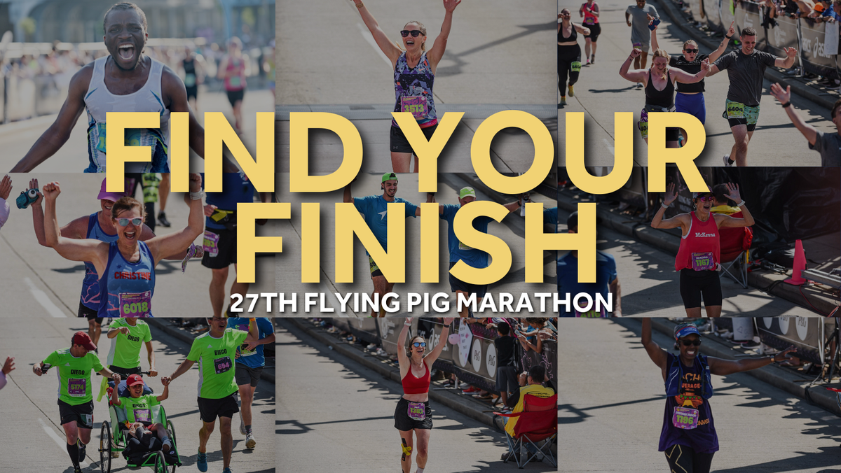 twenty seventh Flying Pig Marathon end line digicam