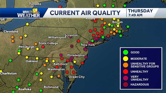 Hazardous outdoor conditions as Code Red for air quality