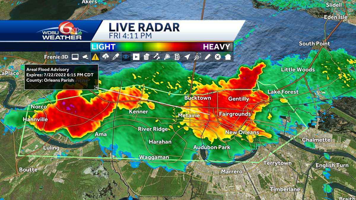 Flood Advisory for the New Orleans Metro area