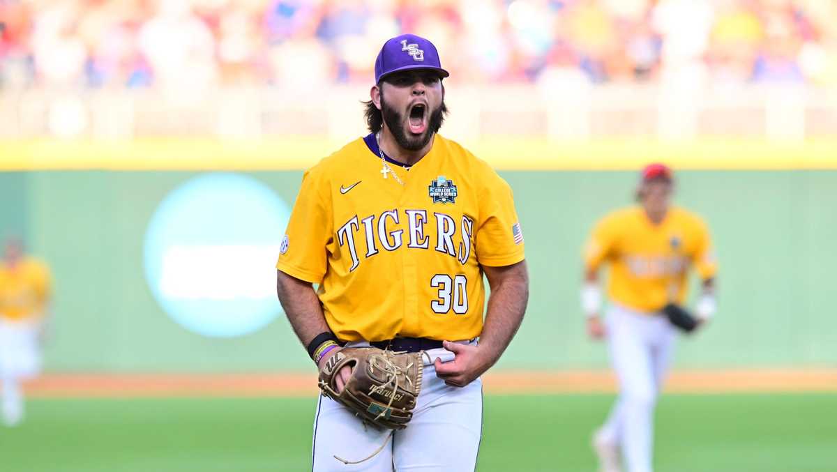 Nate Ackenhausen shines in his first start and LSU shuts out Tennessee 5-0  at College World Series – KXAN Austin