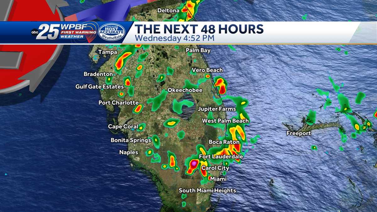 Another round of showers expected Wednesday across South Florida