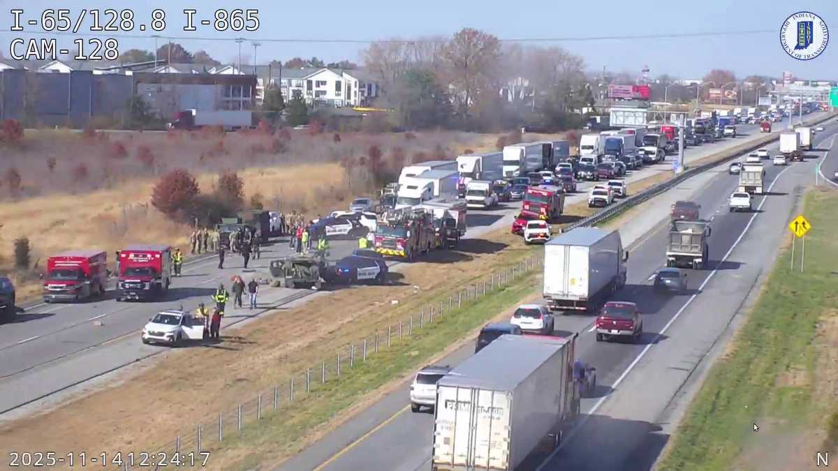 Indiana National Guardsman killed, three others hurt in Humvee crash on I-65