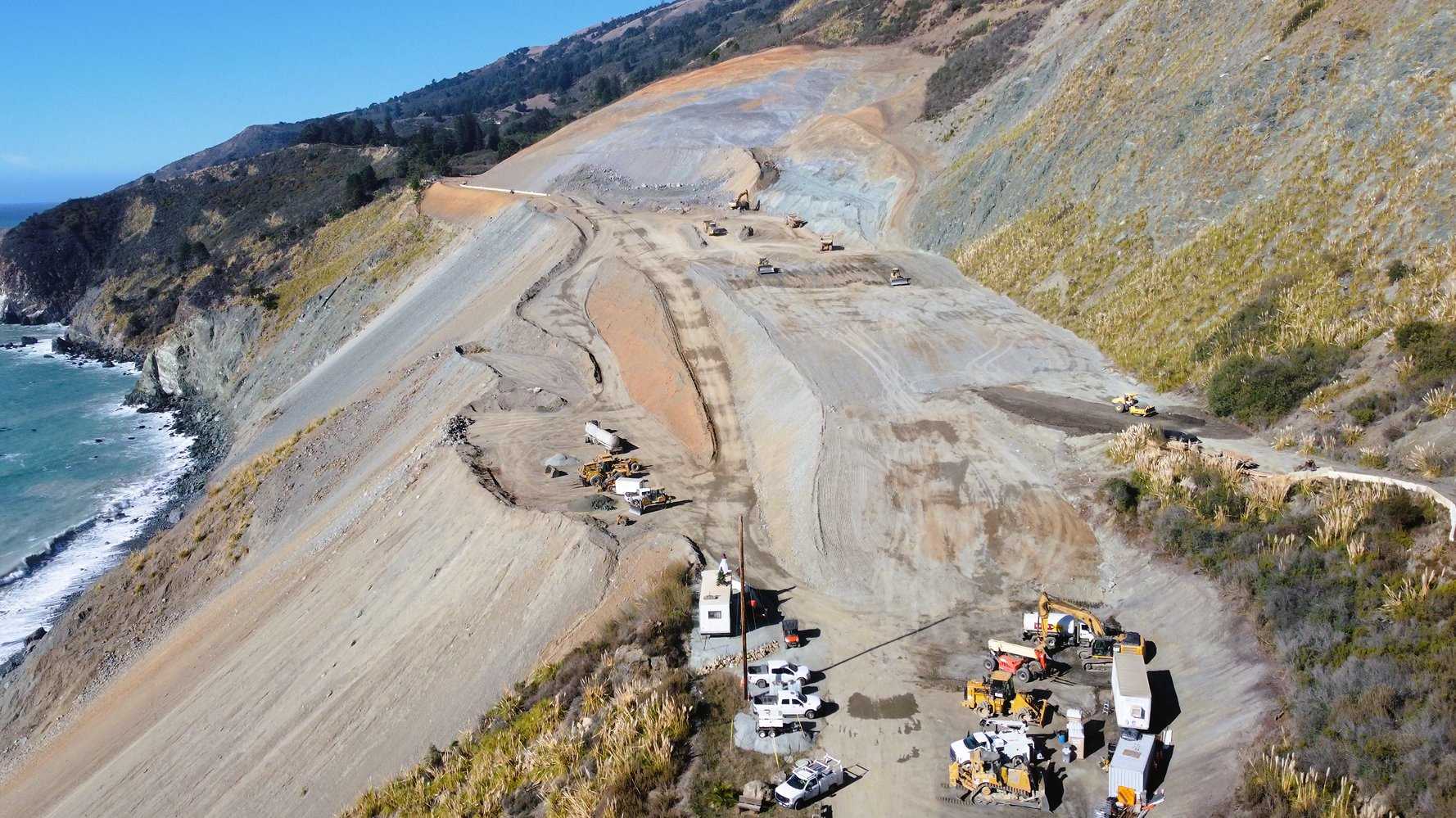 Highway 1 at Paul s Slide estimated to reopen in spring 2024