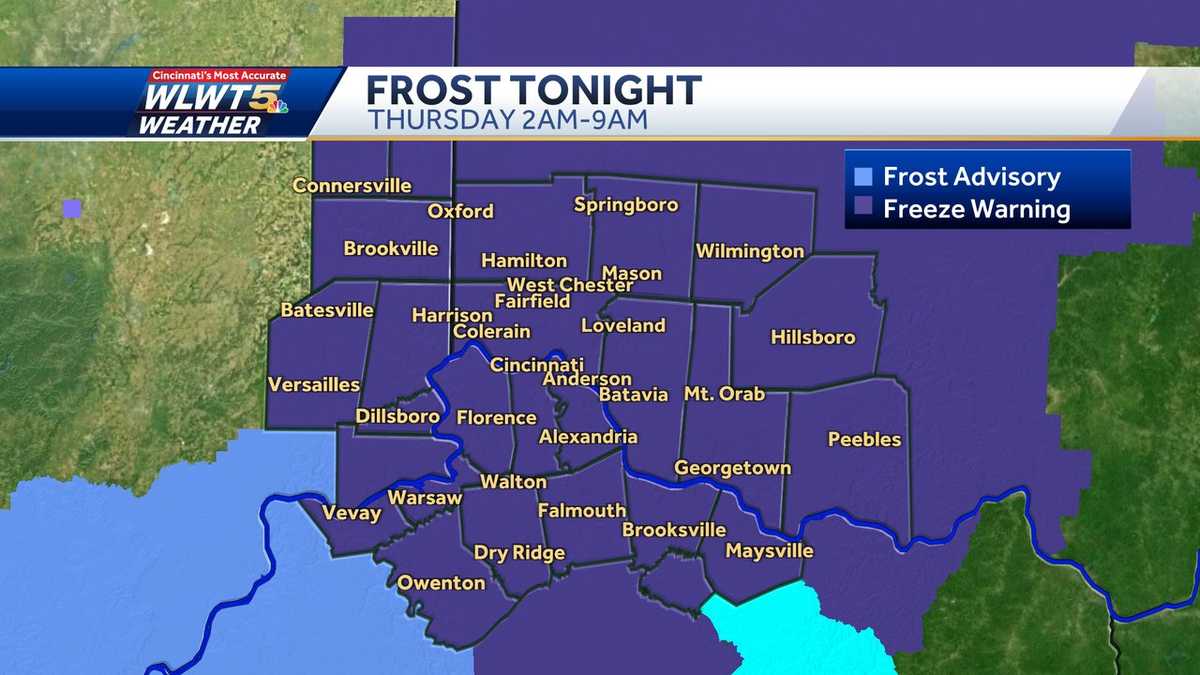 Freeze Warning: Another threat for frost across the area Thursday morning