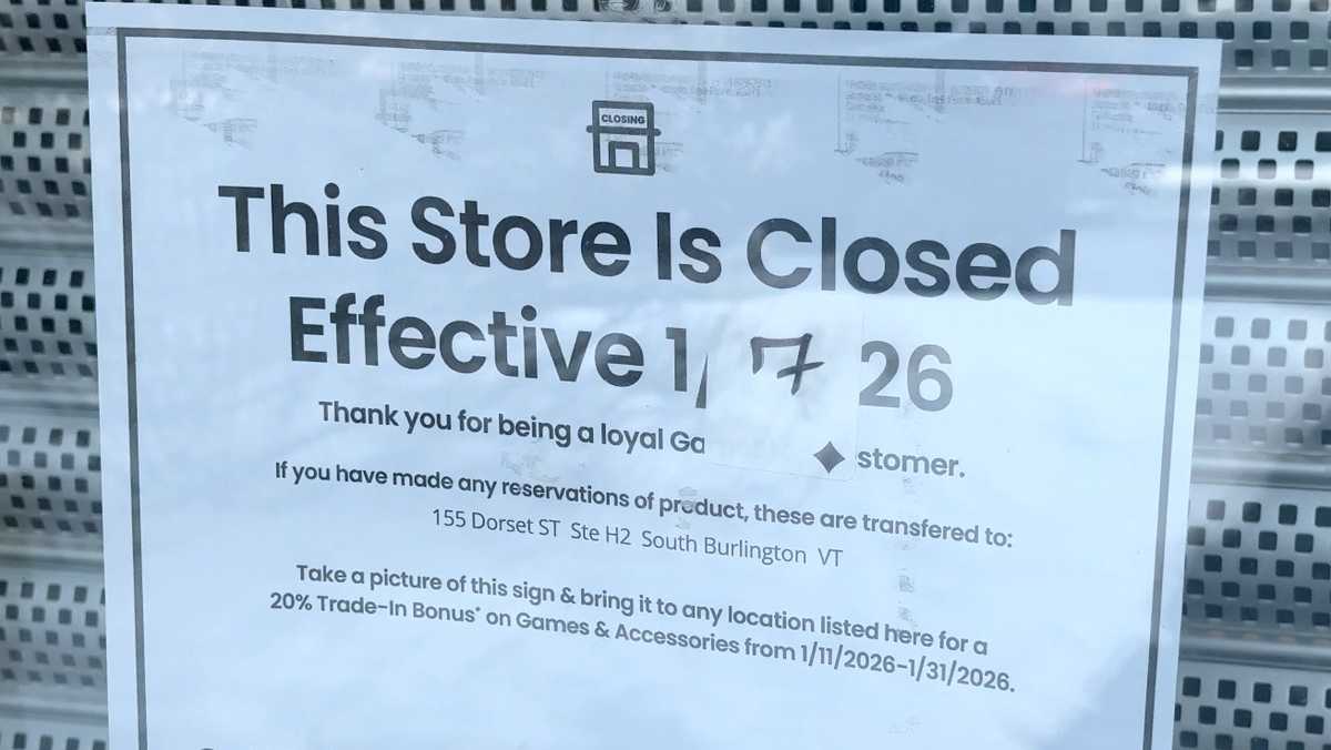 GameStop closing stores in Vermont, Northern New York