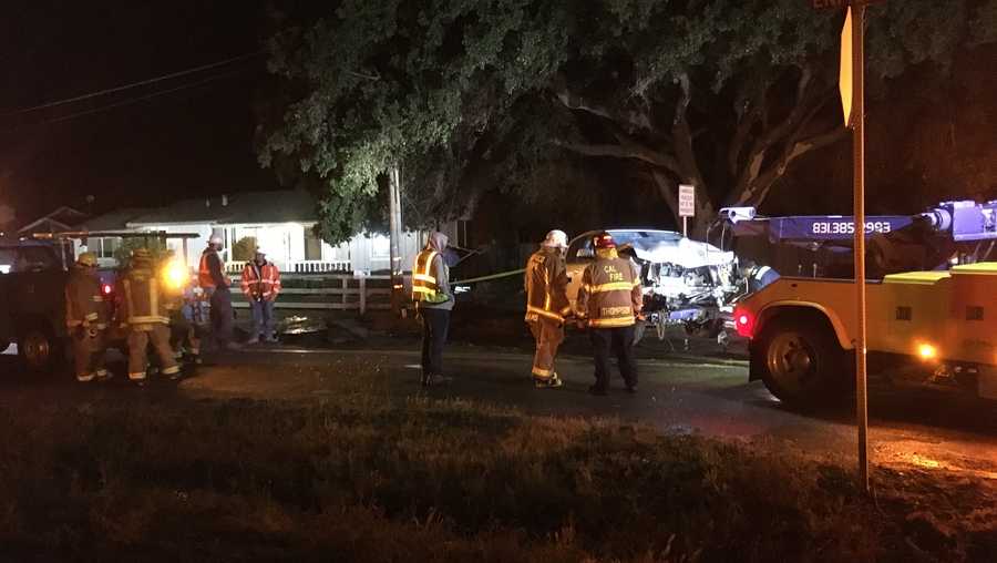 A car crashed into a home's gas line Saturday which prompted evacuations near King City