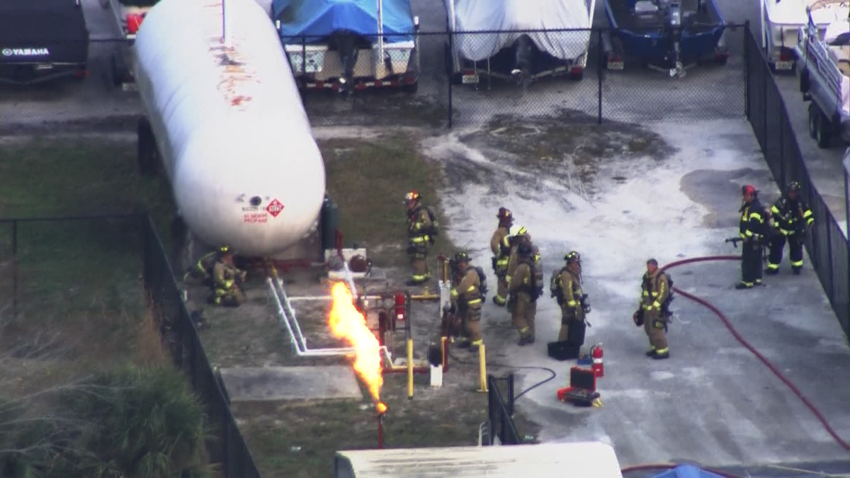 18,000gallon propane tank leak in Sanford contained