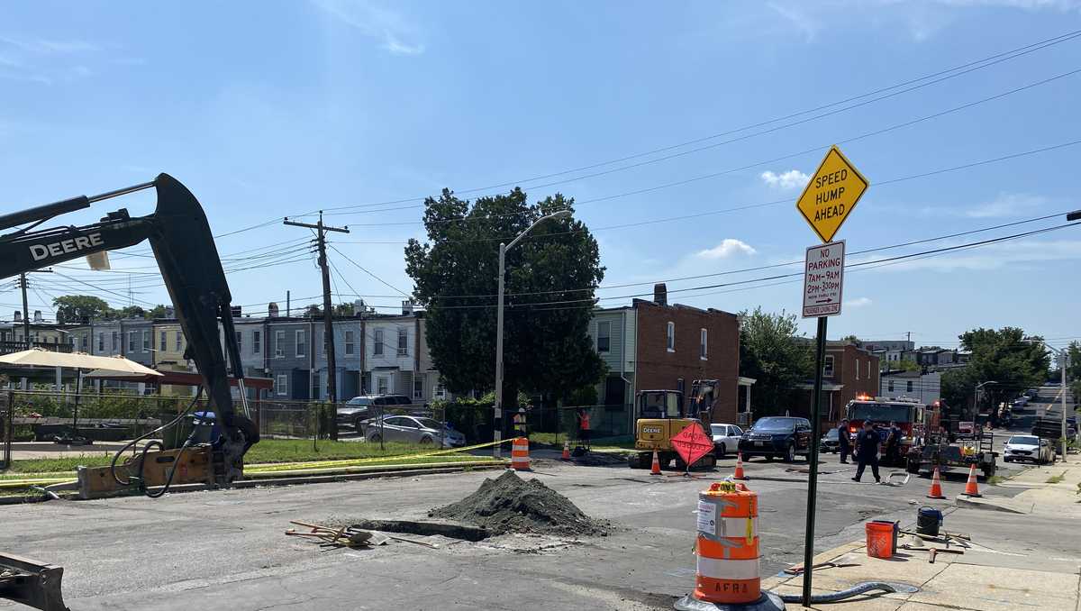 Construction crew struck gas line in ﻿West Baltimore