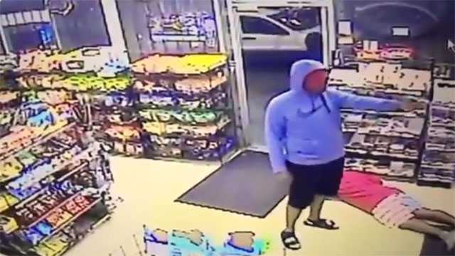 Man arrested in gas station robbery caught on camera