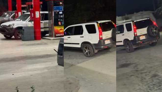 Coche sospechoso de robo en gasolinera