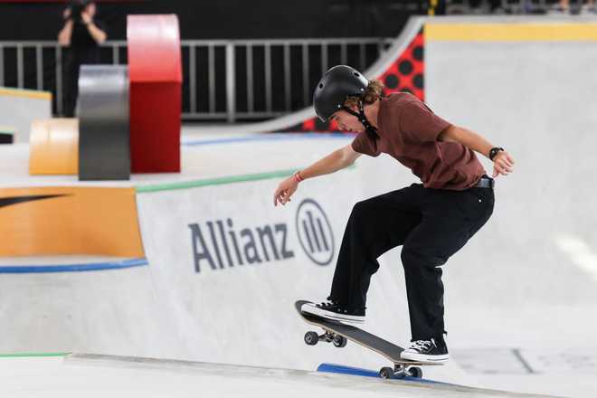 SHANGHAI,&#x20;CHINA&#x20;-&#x20;MAY&#x20;17&#x3A;&#x20;Gavin&#x20;Rune&#x20;Bottger&#x20;of&#x20;the&#x20;United&#x20;States&#x20;competes&#x20;during&#x20;the&#x20;Men&amp;apos&#x3B;s&#x20;Park&#x20;prelims&#x20;round&#x20;of&#x20;the&#x20;Skateboarding&#x20;competition&#x20;on&#x20;day&#x20;two&#x20;of&#x20;2024&#x20;Olympic&#x20;Qualifier&#x20;Series&#x20;Shanghai&#x20;on&#x20;May&#x20;17,&#x20;2024&#x20;in&#x20;Shanghai,&#x20;China.&#x28;Photo&#x20;by&#x20;Zhe&#x20;Ji&#x2F;Getty&#x20;Images&#x29;