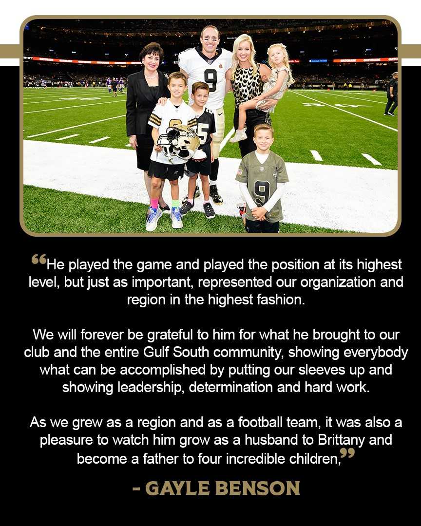 New Orleans Saints Owner Issues Statement On Drew Brees Retirement