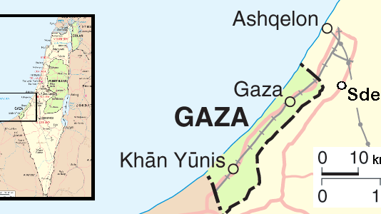 gaza strip map