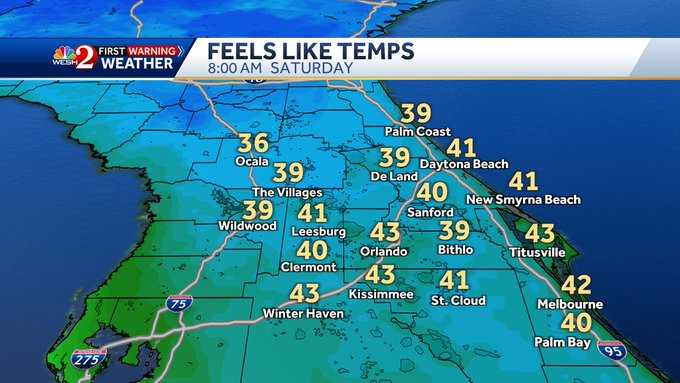 Florida cold front: Temperatures dropping in Orlando area