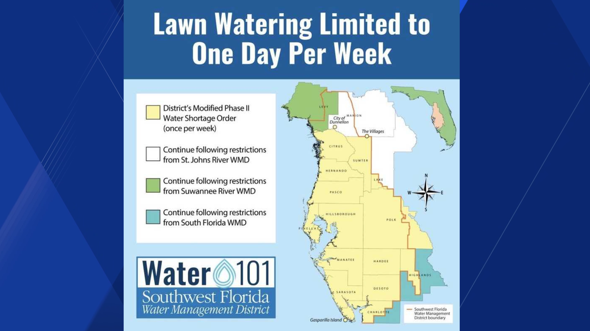 Once-a-week watering now in effect in parts of Charlotte County