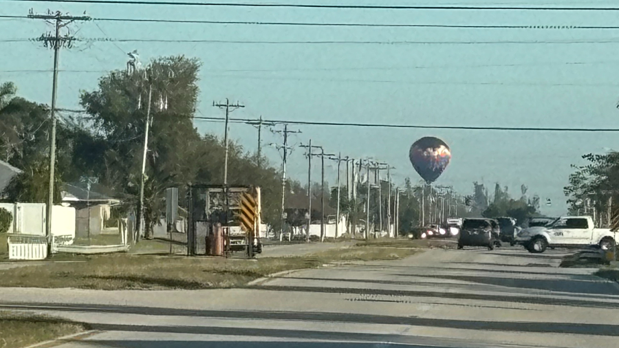 Hot air balloon spotted floating over Cape Coral in rare sighting Thursday morning.