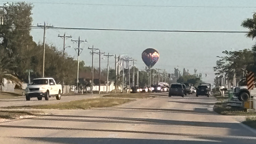 Hot air balloon spotted floating over Cape Coral in rare sighting Thursday morning.