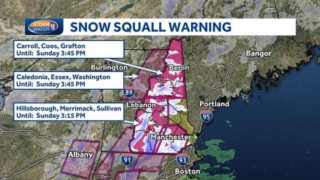 New Hampshire weather: Snow squall warning issued for some areas - Vimarsana News