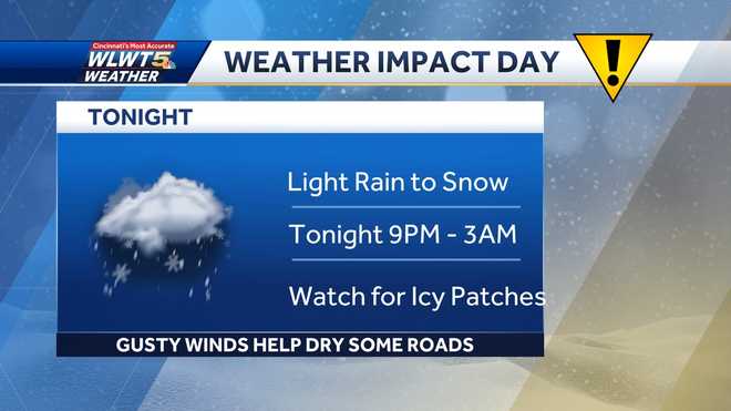 Bitter wind chills combined with rain, snow could lead to messy roads