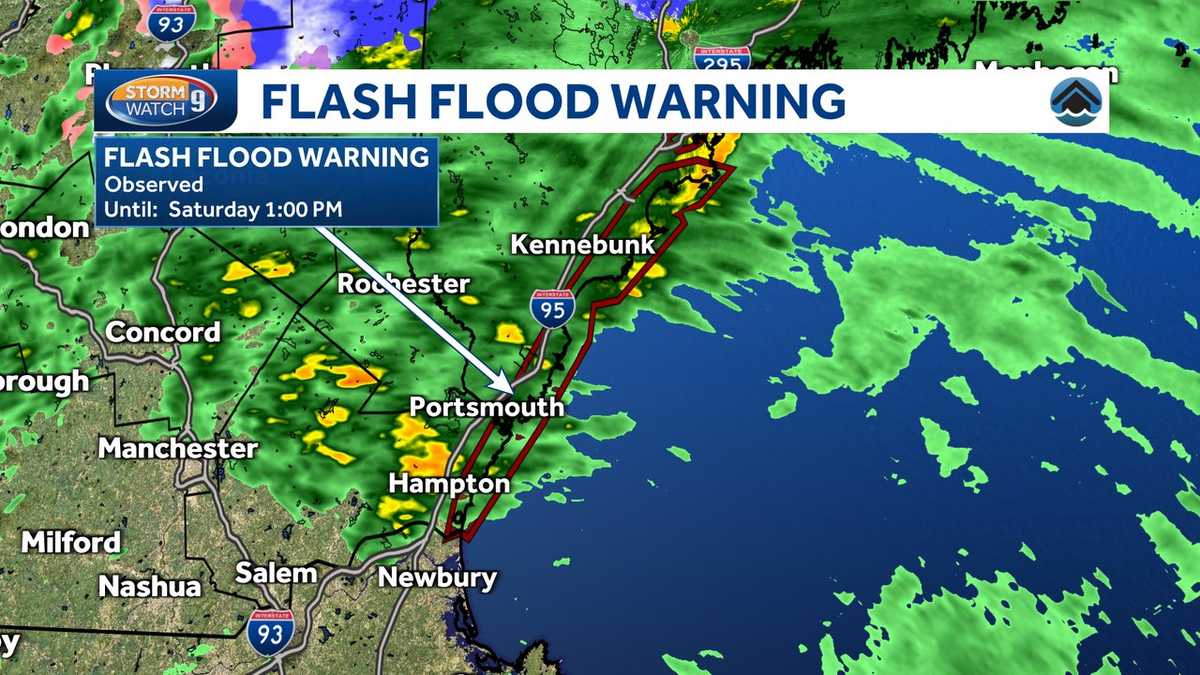 Flash Flood Warning issued for New Hampshire's Seacoast