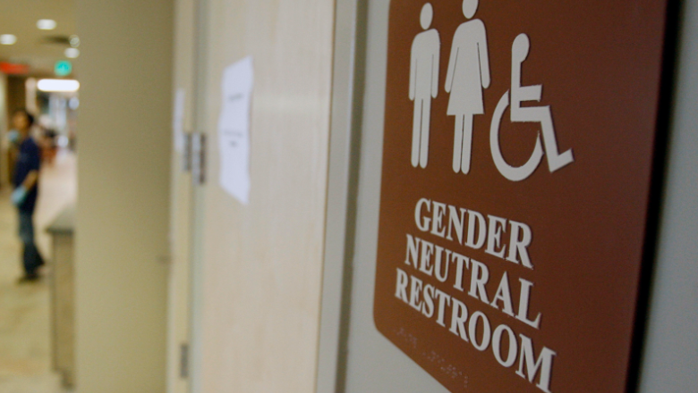 Gender-neutral restroom sign