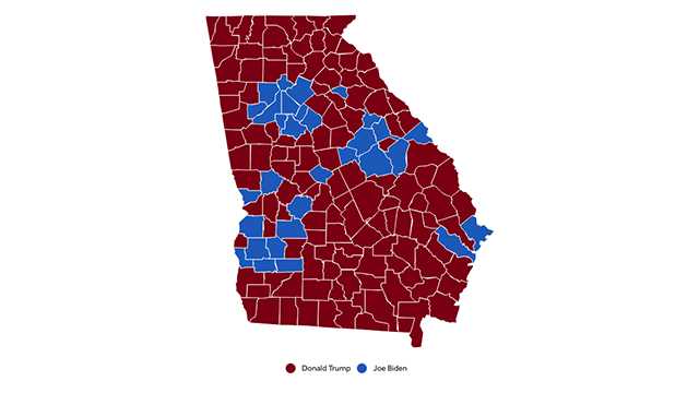 Election Results 2020: Maps show how Georgia voted for president - Vimarsana News