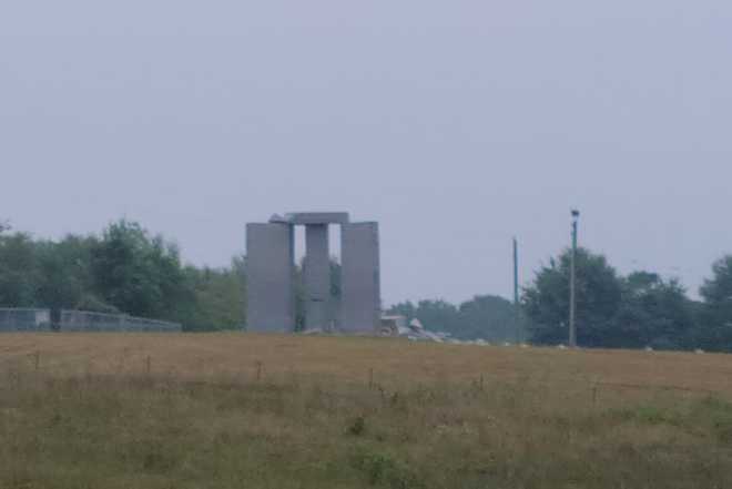 Rubble at Georgia Guidestones rubble at georgia guidestones