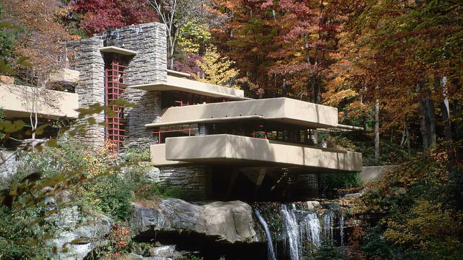 Exterior of Fallingwater by Frank Lloyd Wright (Photo by © Richard A. Cooke/CORBIS/Corbis via Getty Images)