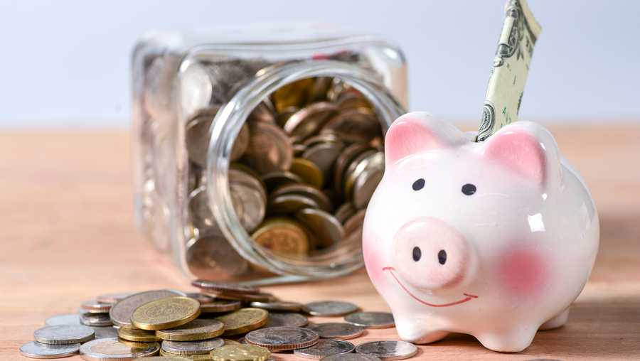 Piggy bank and money jar