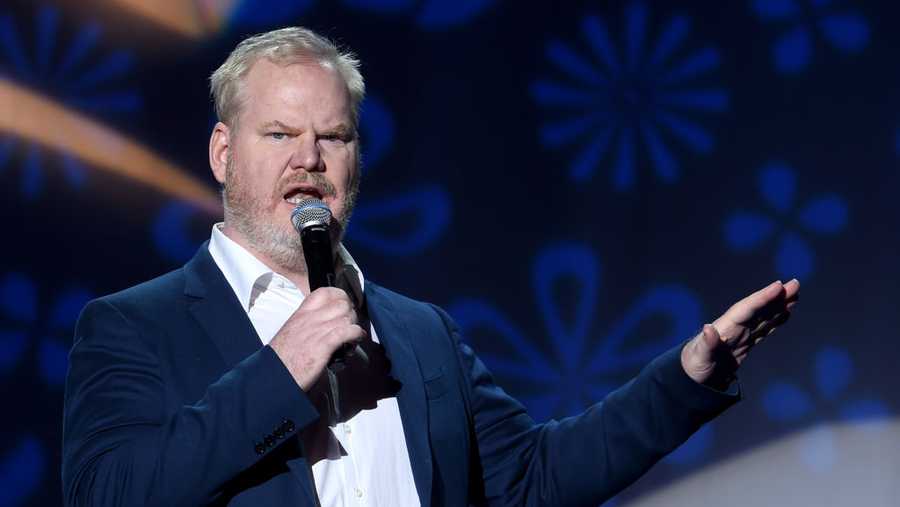 NEW YORK, NY - NOVEMBER 10:  Jim Gaffigan performs on stage at A Funny Thing Happened On The Way To Cure Parkinson&apos;s benefitting The Michael J. Fox Foundation at the Hilton New York on November 10, 2018.  (Photo by Jamie McCarthy/Getty Images)