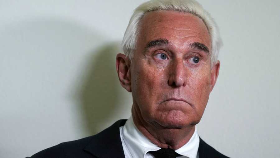 Longtime informal adviser to President Trump Roger Stone speaks to cameras outside a hearing where Google CEO Sundar Pichai testified before the House Judiciary Committee at the Rayburn House Office Building on December 11, 2018 in Washington, DC. The committee held a hearing on 'Transparency & Accountability: Examining Google and its Data Collection, Use and Filtering Practices.” 