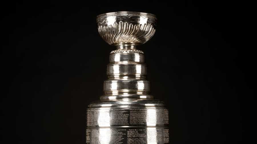 Stanley Cup Trophy at Denver Post building during 2019 Stanley Cup playoffs. April 25, 2019.