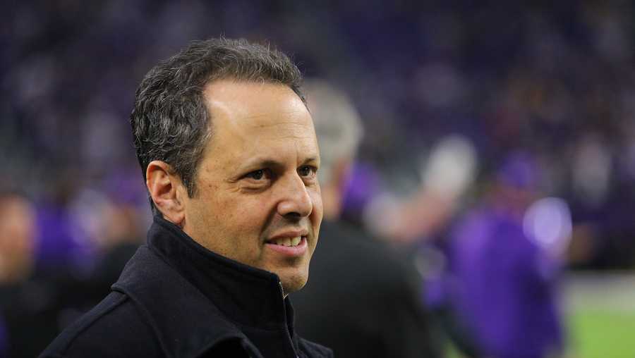 MINNEAPOLIS, MN - DECEMBER 08: Minnesota Vikings co-owner Mark Wilf on the sideline against the Detroit Lions in the fourth quarter at U.S. Bank Stadium on December 8, 2019 in Minneapolis, Minnesota. The Minnesota Vikings defeated the Detroit Lions 20-7.(Photo by Adam Bettcher/Getty Images)