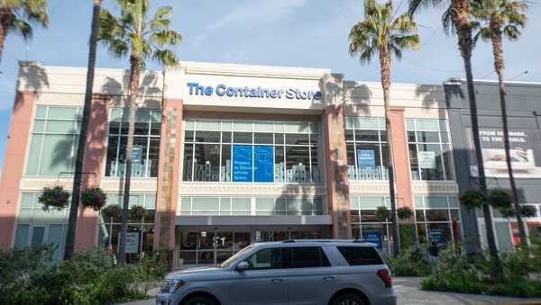 Facade of Container Store retail store on Santana Row in the Silicon Valley, San Jose, California, January 3, 2020. (Photo by Smith Collection/Gado/Getty Images)