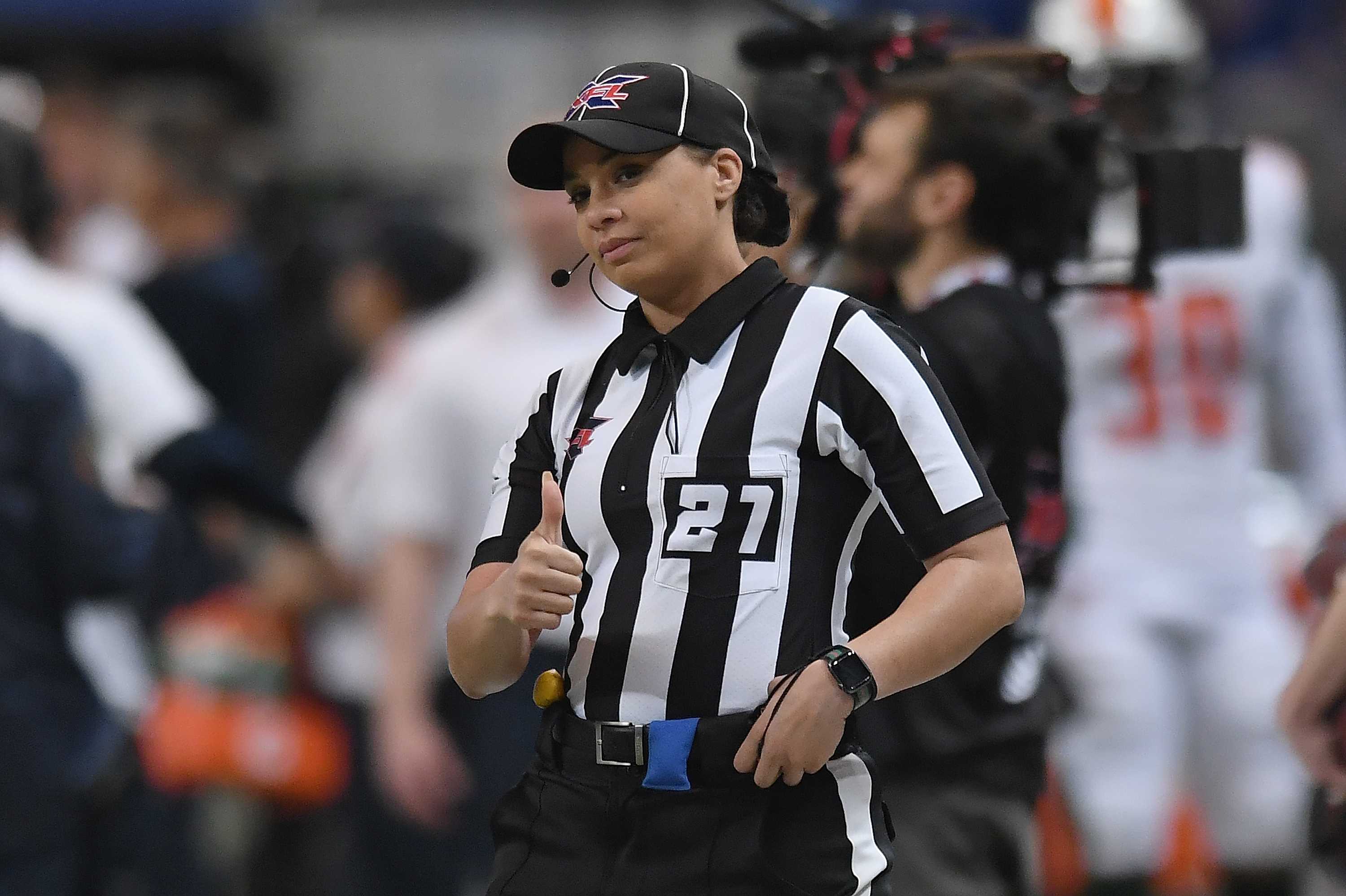 black nfl referee hat